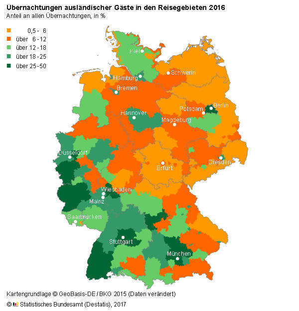 Популярные регионы Германии