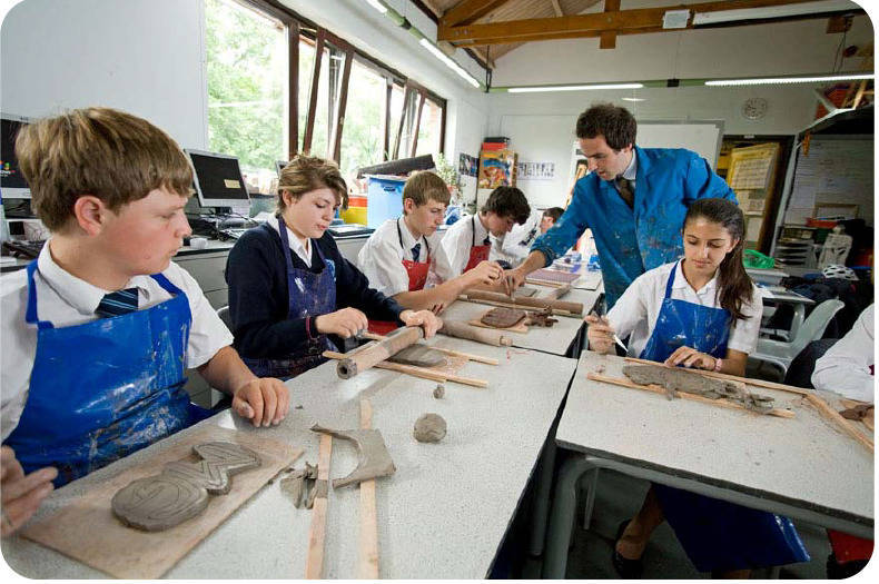 Творческие занятия в школе LVS Ascot School