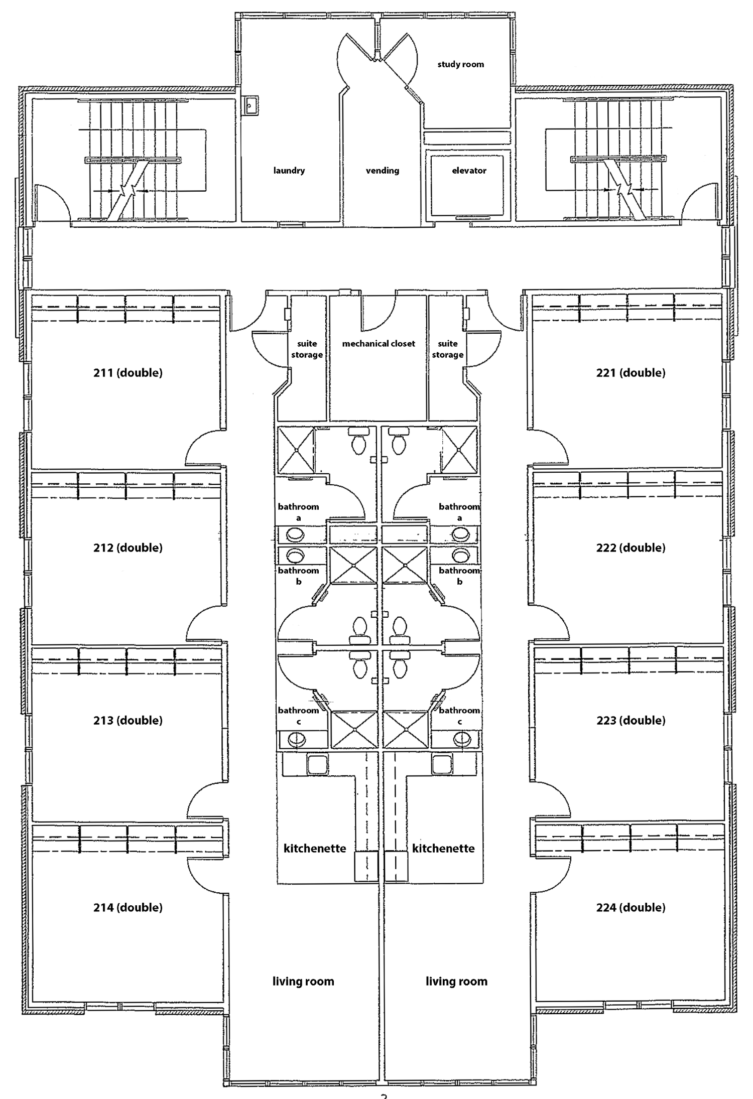 План этажа Смит-холла в Корнелльском университете