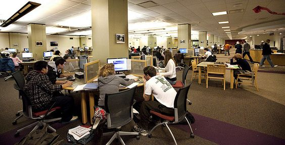 Учебное пространство в Alden Library, Университет Огайо, Атенс
