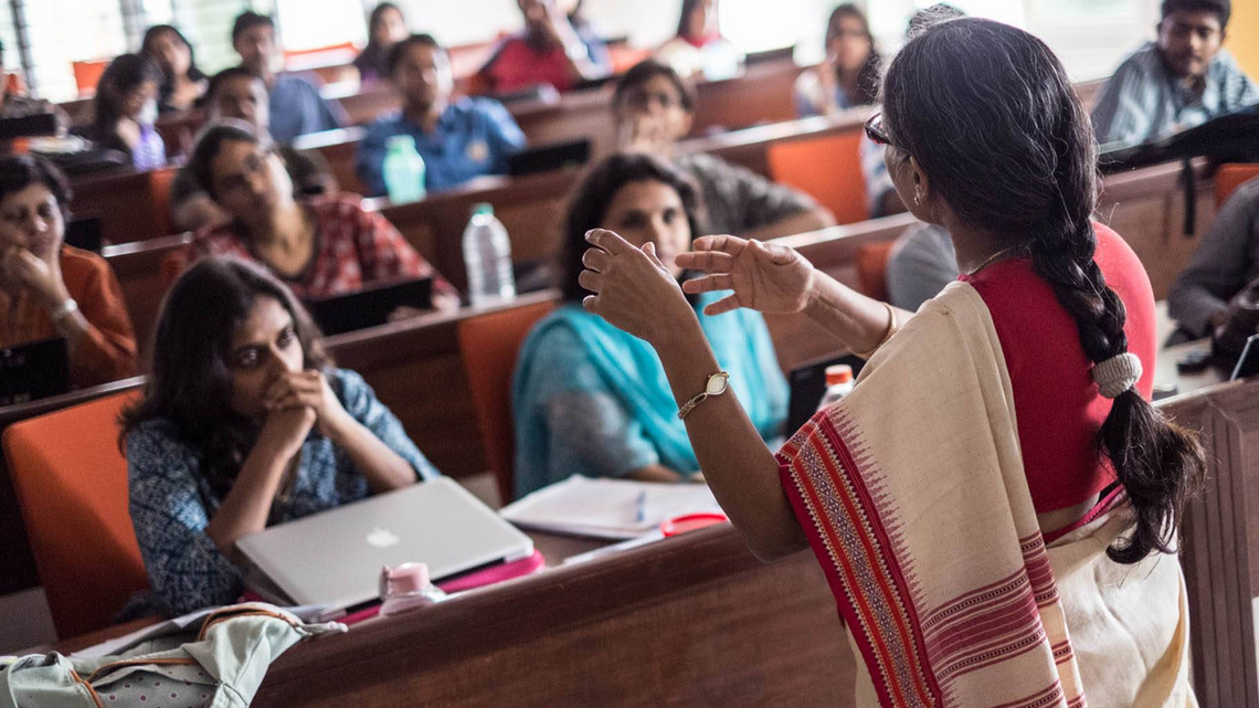 Classes in Azim Premji University. Bangalore, Karnataka