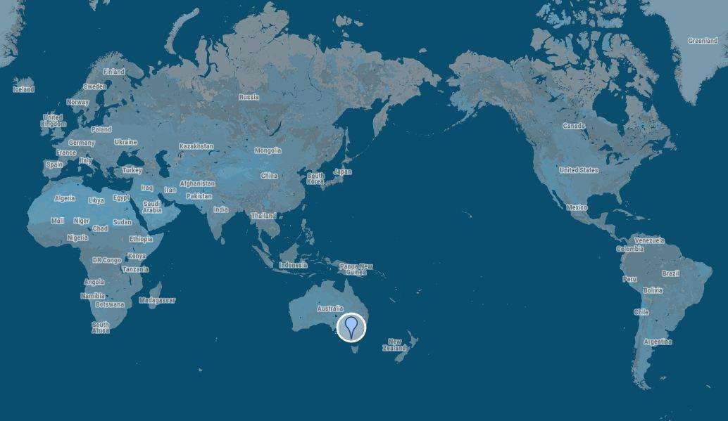 Мельбурн на мировой карте