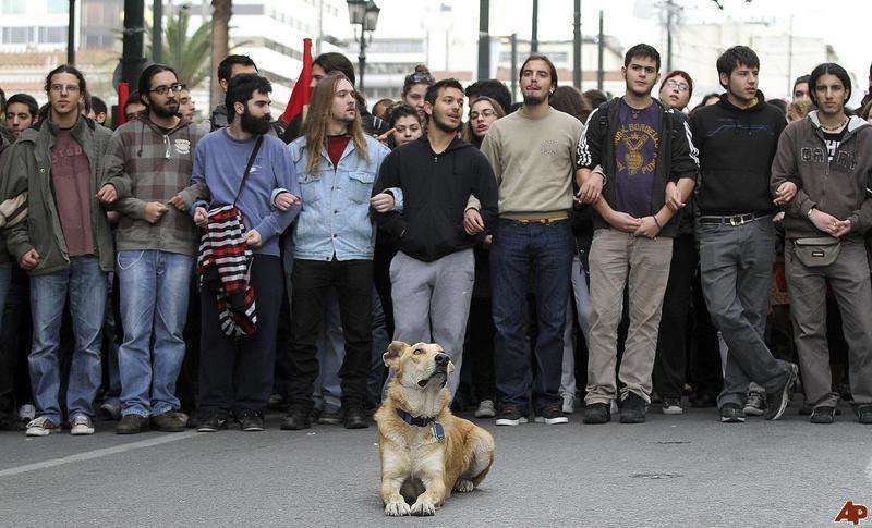 Акция протеста, Афины