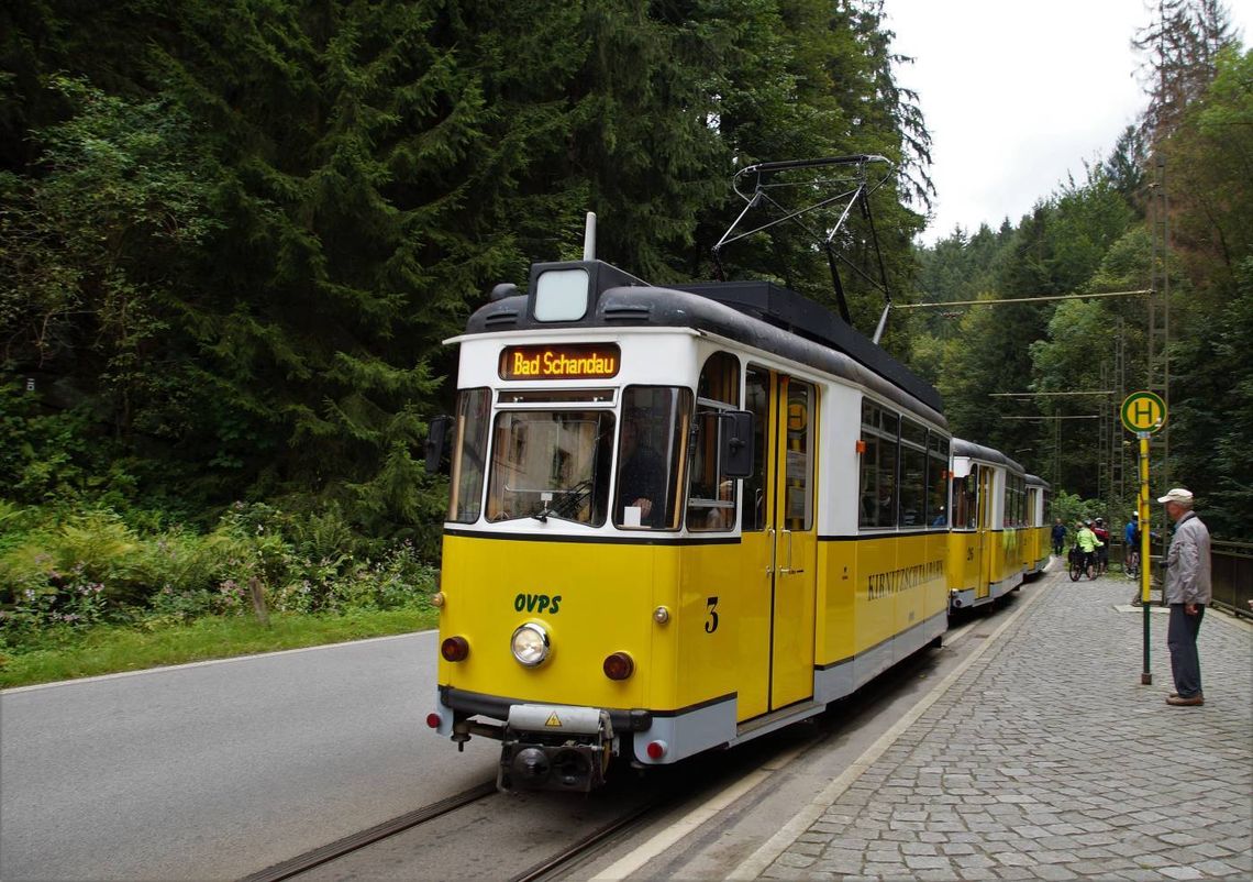 Трамвай в курортном регионе Саксонской Швейцарии
