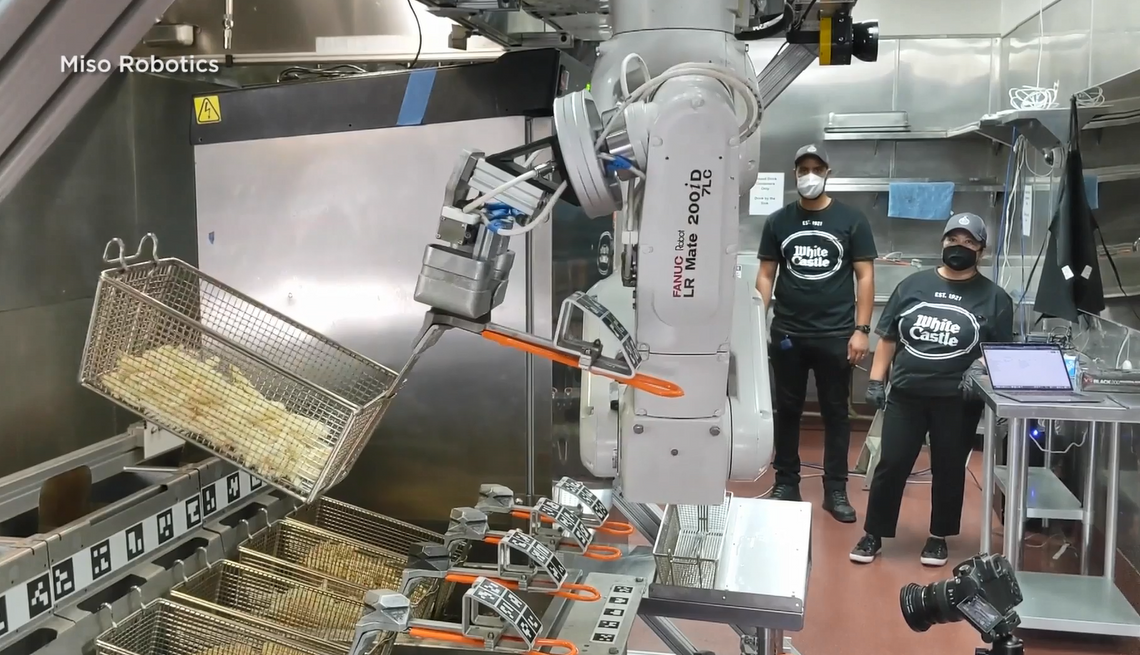 Robot replacing fast-food employees