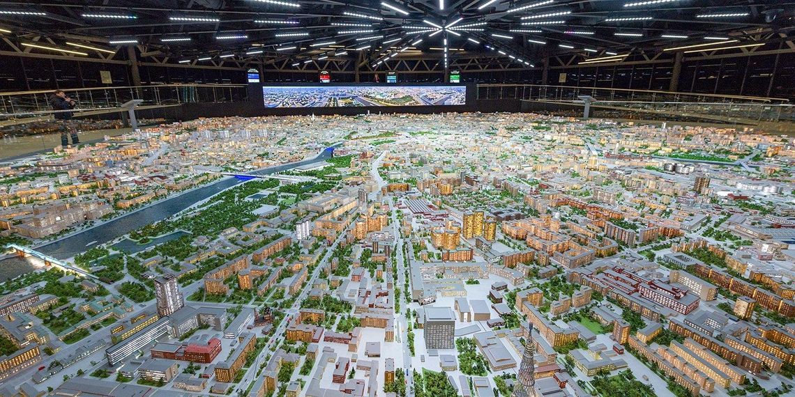 1:400 scale model of Moscow