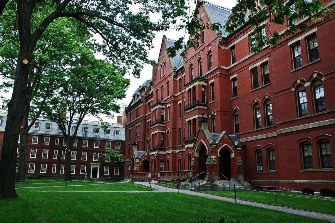 Old campus of Harvard University, Cambridge, Massachusetts 