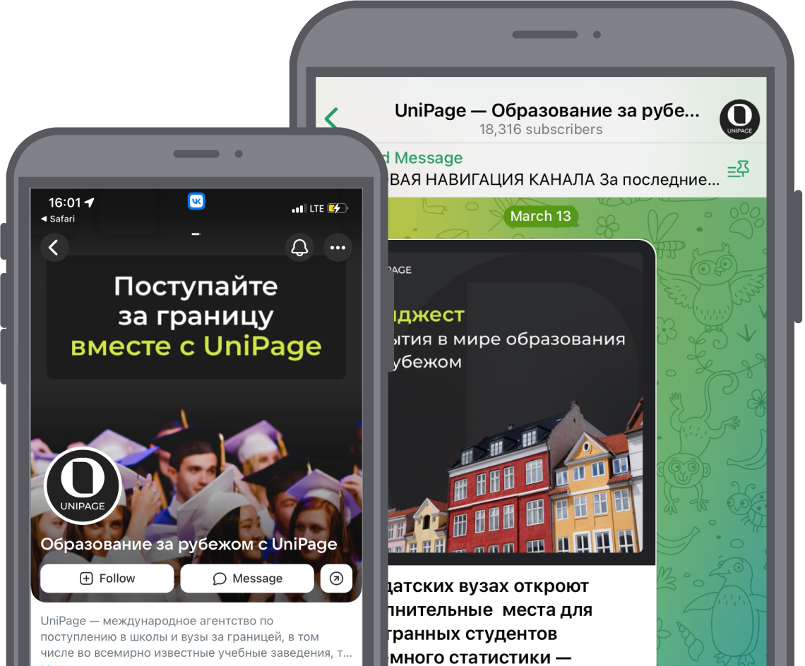 UniPage social networks